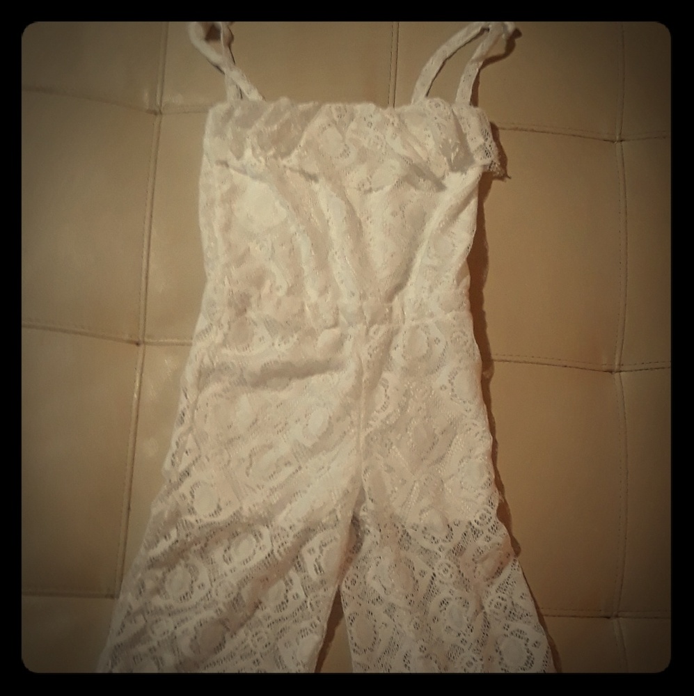 Toddler's white Lace Romper